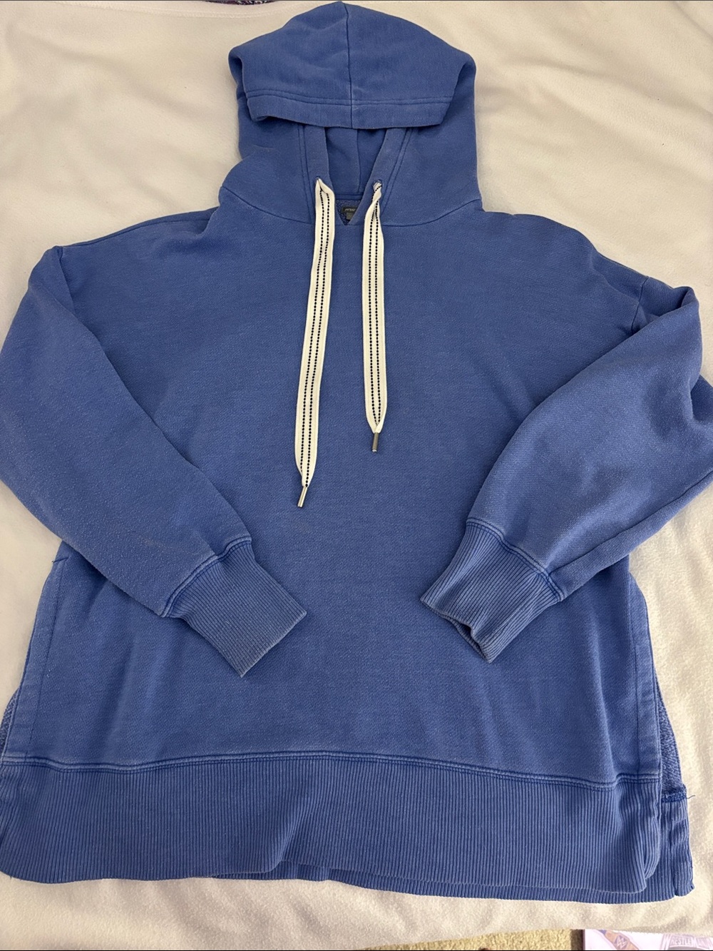 aerie Blue Lightweight Pullover Hoodie with side slits